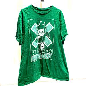 Hunter X Animation Japanese Mens T-Shirt Green Size XXL Anime